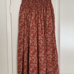 The GREAT, Floral Skirt with pockets Size 1 100% cotton