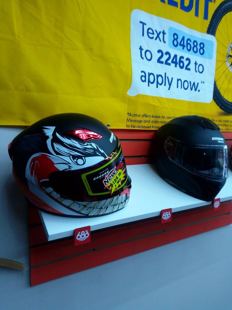 Mini Bike Helmet Brand New.$$120 Each Or Make $20 Monthly Payments
