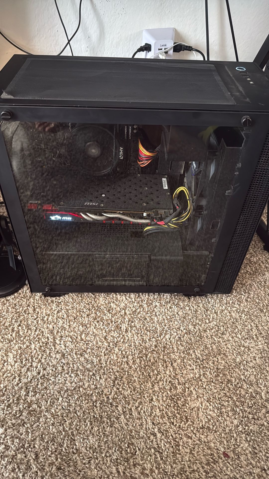 Mother Board. Blue Microphone. Speaker