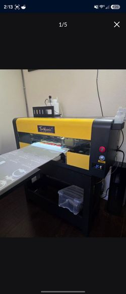 DTF PRINTER 17" ROLL 2 HEADS! SHAKER AND OVEN INCLUDED!