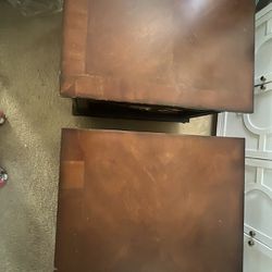 Two Solid Wood End Tables