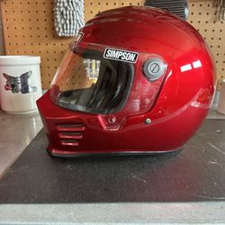 Simpson Outlaw Bandit Helmet Size Small Red