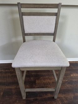 Upholstered Ladder Back Counter Stool