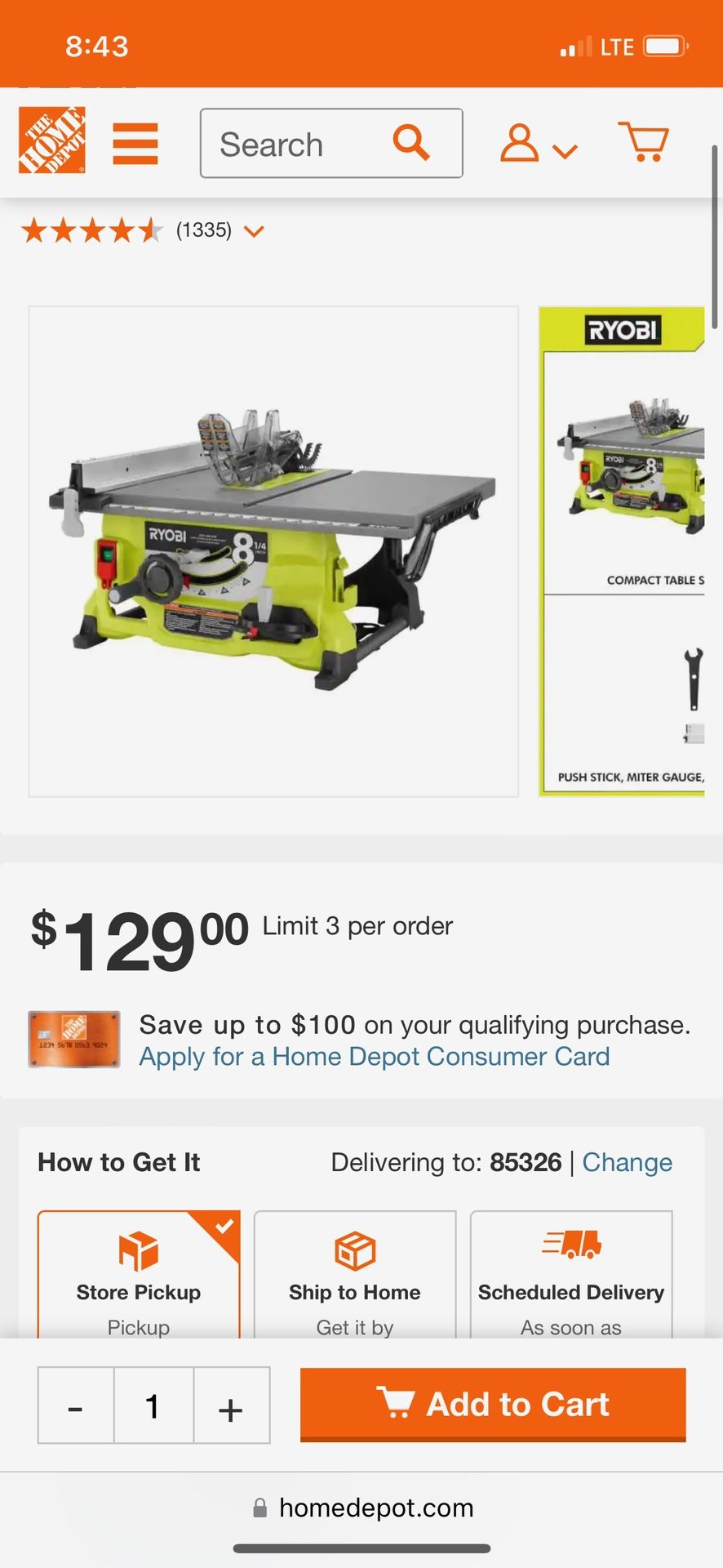 RYOBI TABLE SAW