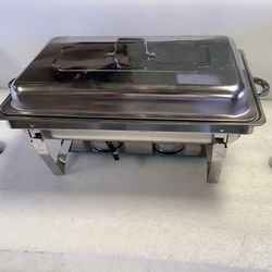 Chafing Dish.  10 Quart Stainless Steel Complete Chafer Set . Metal Handles