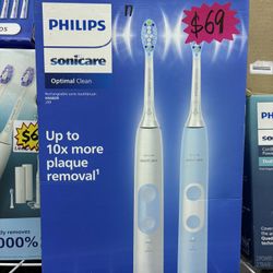 Philips Sonicare Optimal Clean Power Toothbrush Dual Pack
