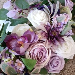 2 Artificial Flower Garland wreaths for table decor

Condition is used twice
$120 for longest wreath
$110 for shorter

Measurement of each arrangement