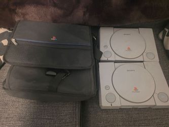 Two Ps1s and Playstation bag
