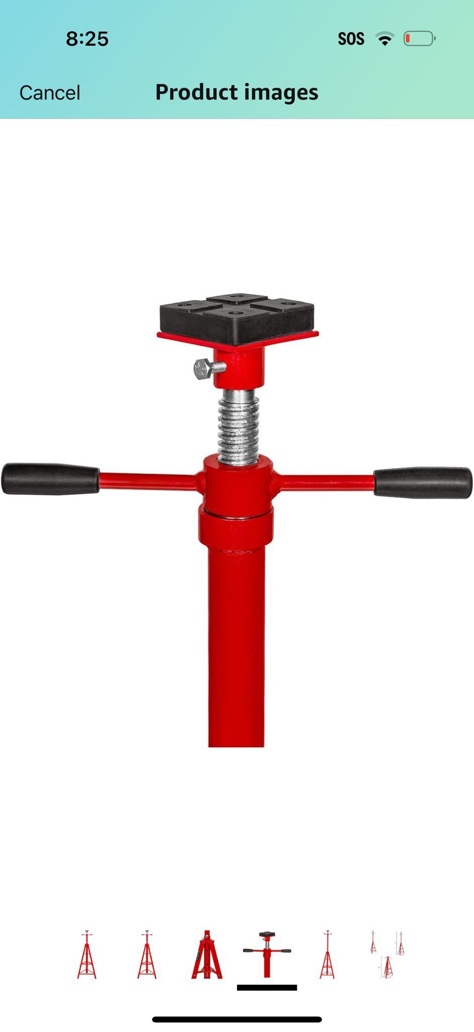 Stark USA Underhoist Tripod Stand 2 Ton Capacity High Lift Jack Stand Reach Under Hoist Stand High Position Lift Range 4,000lbs Capacity, Red 64