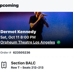 SOLD OUT DERMOT KENNEDY TICKETS X 2 !!