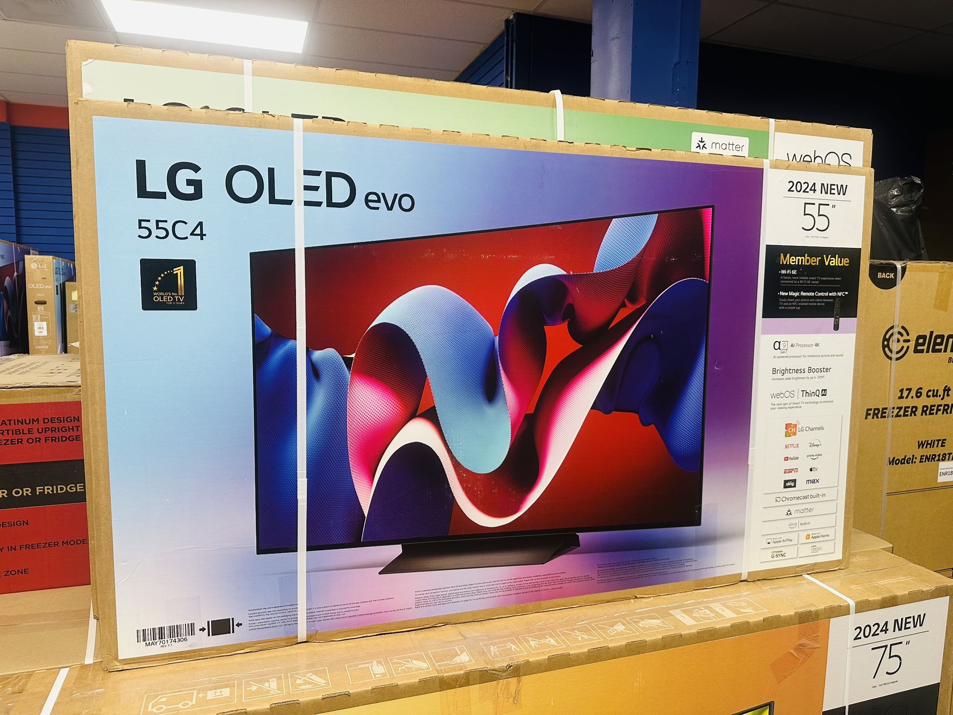 55” LG OLED C4 EVO 4K UHD SMART TV