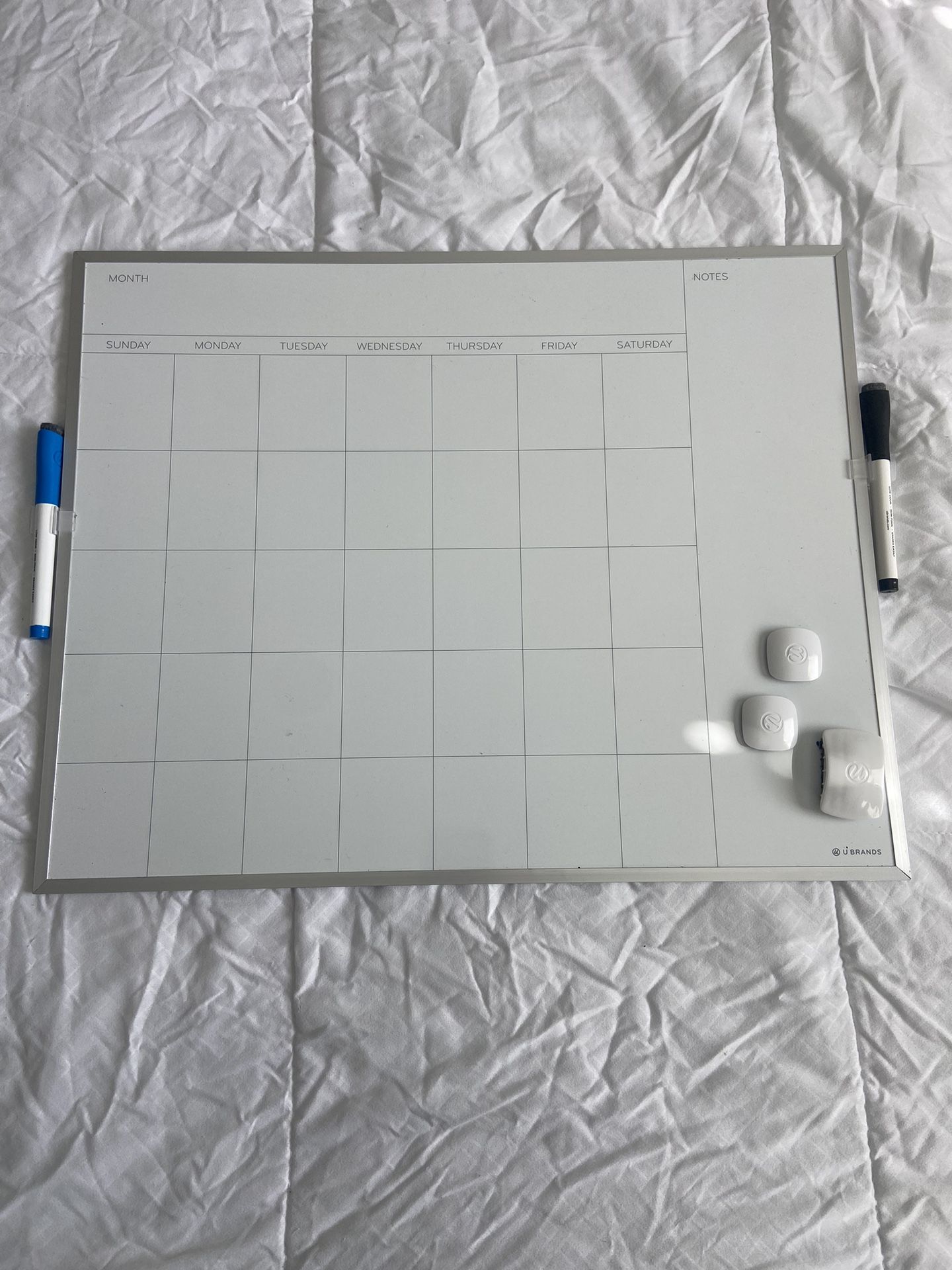 U Brands Magnetic Dry Erase Calendar Board