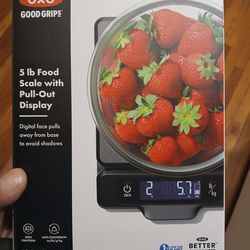 5 Pound food scale with pull-out display