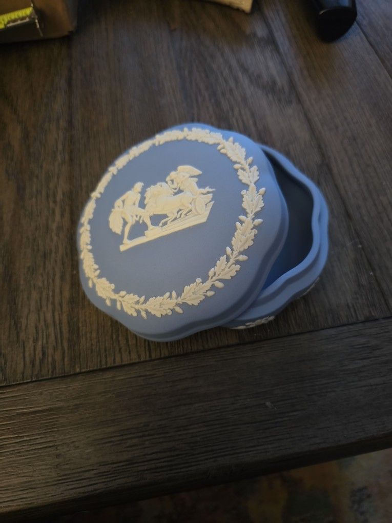 Wedgwood Blue Jasperware Trinket Box