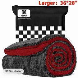 Largest 36''x28'' Double Twisted Loop Car Drying Towel
