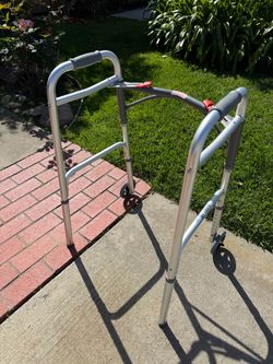 Folding Aluminum Walker with Wheels