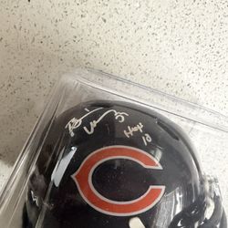 AUTHENTIC Signed Brain Urlacher min Helmet With Hall Of Fame INSCRIPTION 