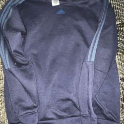 Mens large navy blue adidas sweatshirt 