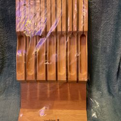 "New"Cooking Pleasures In-Drawer Bamboo 13 Knife Organizer (Knives Not Included)