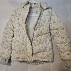 Arizona girl's down hooded jacket Fashionable warm winter coat for kids   