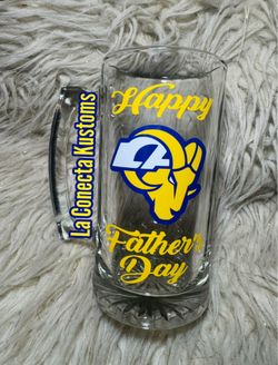 Brand new los Angeles Rams custom beer mugs