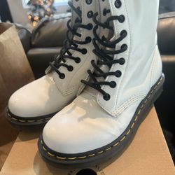 White Leather Dr. Martens 