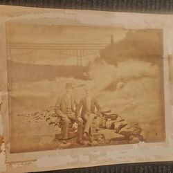 Antique Photo with River Background 9x11