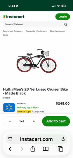 Huffy Nel Lusso Bicycle Beach Cruiser 26”