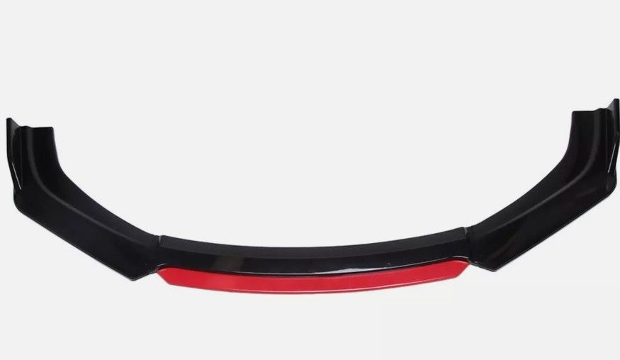 Dodge Charger SRT RT SXT Red Front Bumper Lip Spoiler Splitter + Strut Rods
