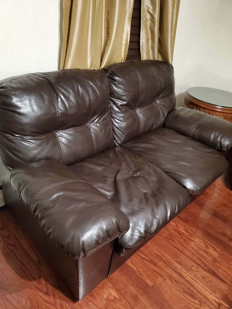 Sectional leather couch 3 piece and 2 piece 350 obo