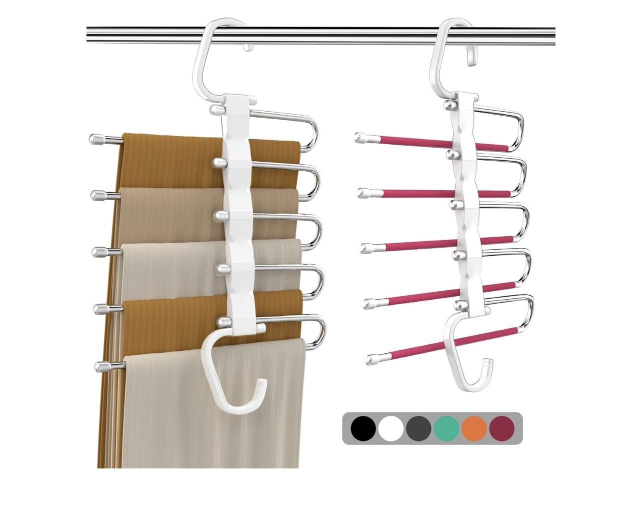 Pants Hangers Space Saving - Non-Slip, 1 Pack