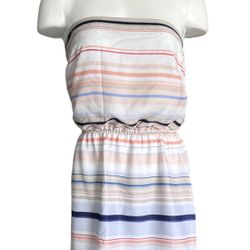 White House Black Market Women’s Strapless Stripe Blouson Mini Dress Size XS