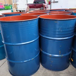 55 GALLON METAL BARRELS 