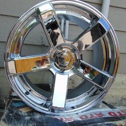 20X10 Chrome Dropstar Rims 5X115 & 5X120 +25MM Offset  