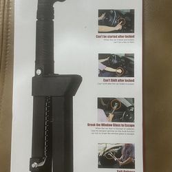 Brake Pedal Lock, Car Anti Theft Device Clutch Lock, Retractable Car Lock Heavy Duty Vehicle Brake Lock for SUV, Auto, Van (5-15mm Brake Pedal Stem Wi