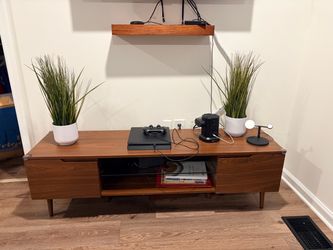 Mid-Century Modern Wood TV Stand