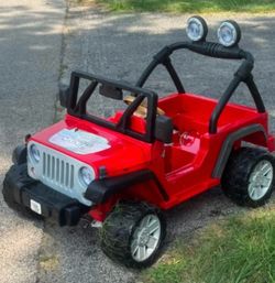 Red Jeep Ride-On Toy Car