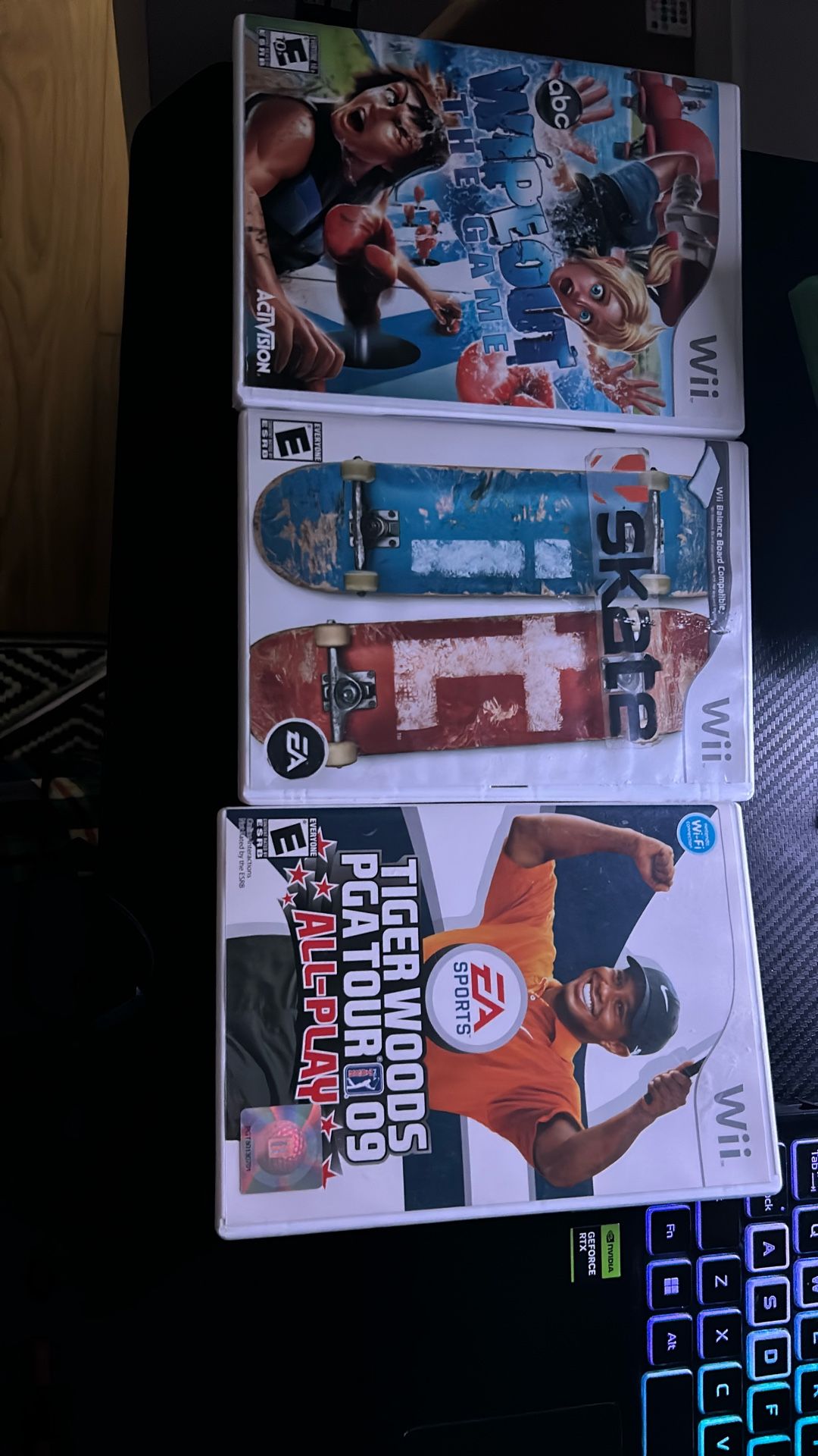 Wipeout The Game/skate it/Tiger Woods PGA Tour 09 bundle Nintendo Wii