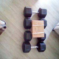 Dumbell Weights Pairs 60 Lbs/50 Lbs/With Free Pair 5 Lbs Special 