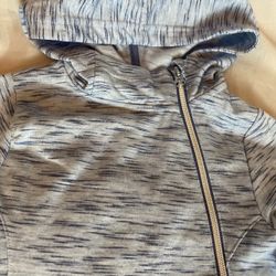 Champion Fleece Full Zip Hoodie Size XL 14/16 Heather Blue