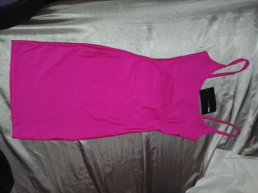 Pink fuschia dress fashion nova small
