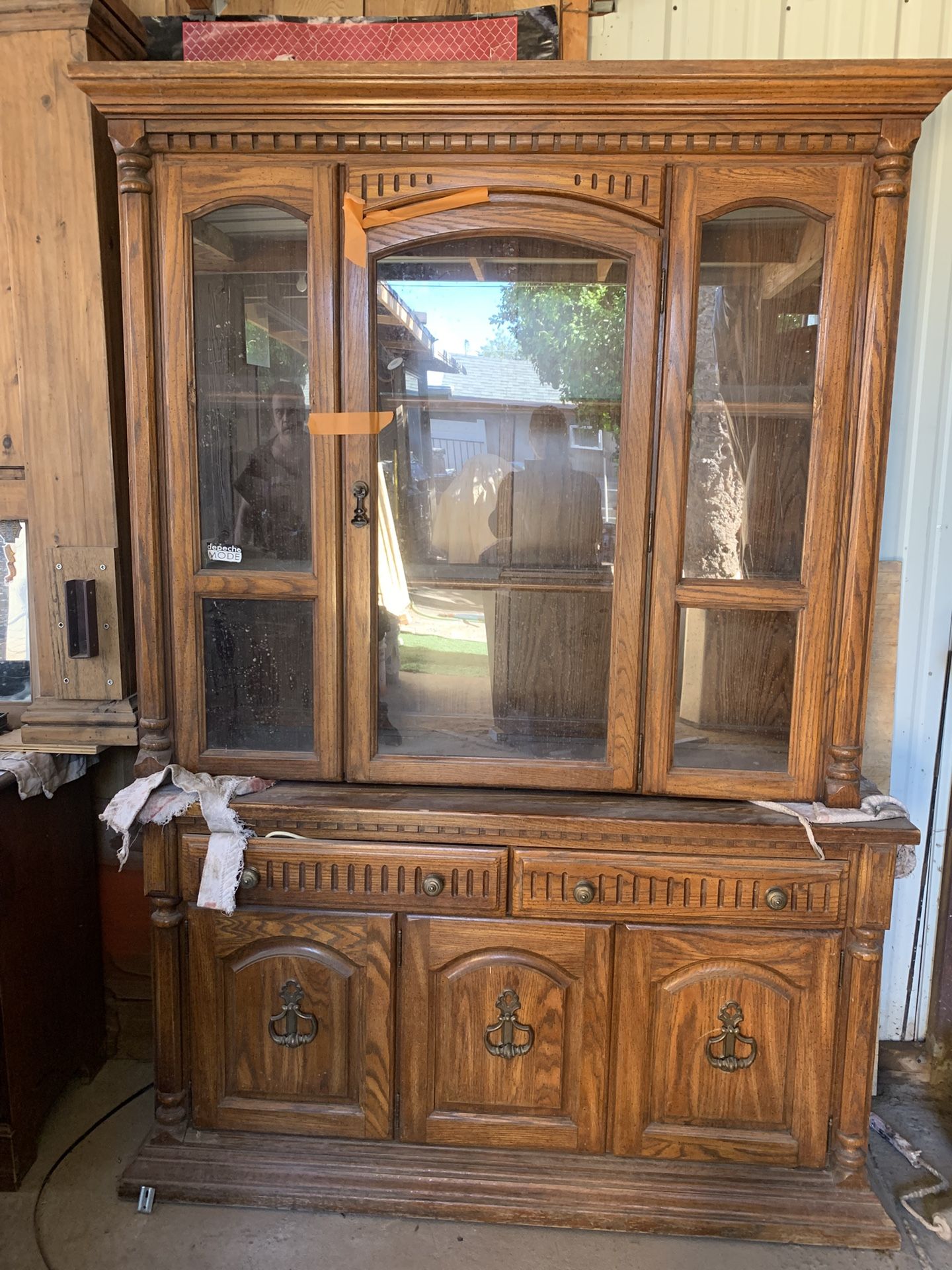 Hutch , Two Matching Tables, Queen Post Bed Frame , Small Table