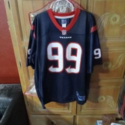 Authentic NFL Large Texans Jersey 99 Watts 
