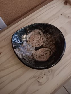 Sasha Brastoff Glazed Floral Dish