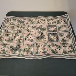 Handmade Crochet Blanket - Small, 32" x 22"