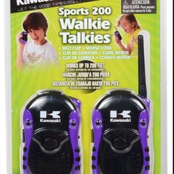 Kawasaki Sports Style Walkie Talkies - Purple & Black