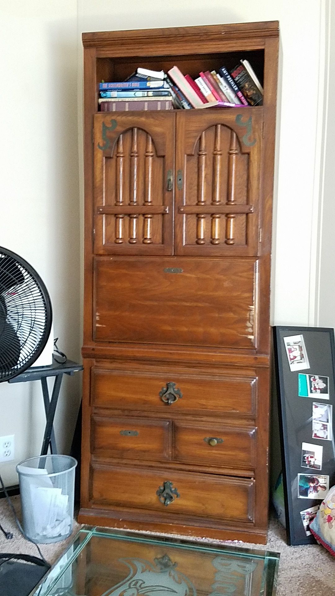 Tall secretary desk