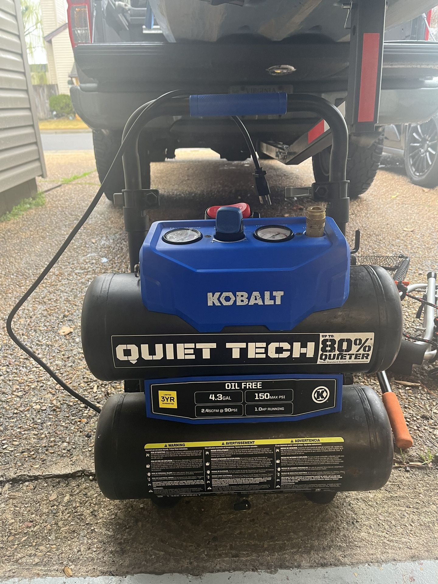 Kobalt Quiet Tech 4 Gallon Air Compressor