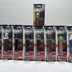 9 Star Wars Pez Dispensers & Candy 2012 Unopened
