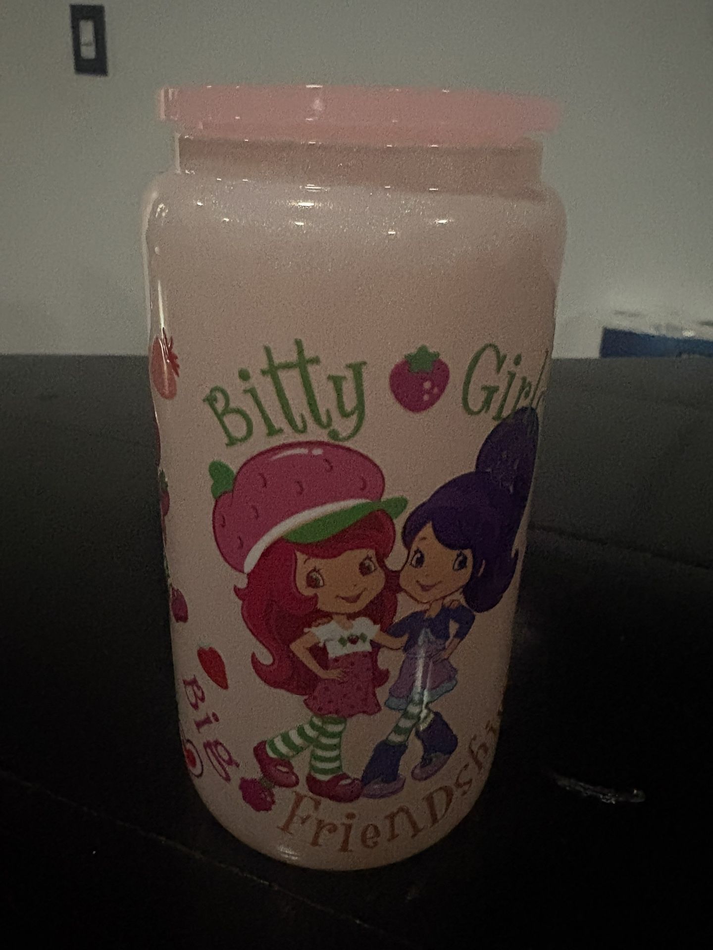 Light Pink Strawberry Shortcake 16 Oz Cup
